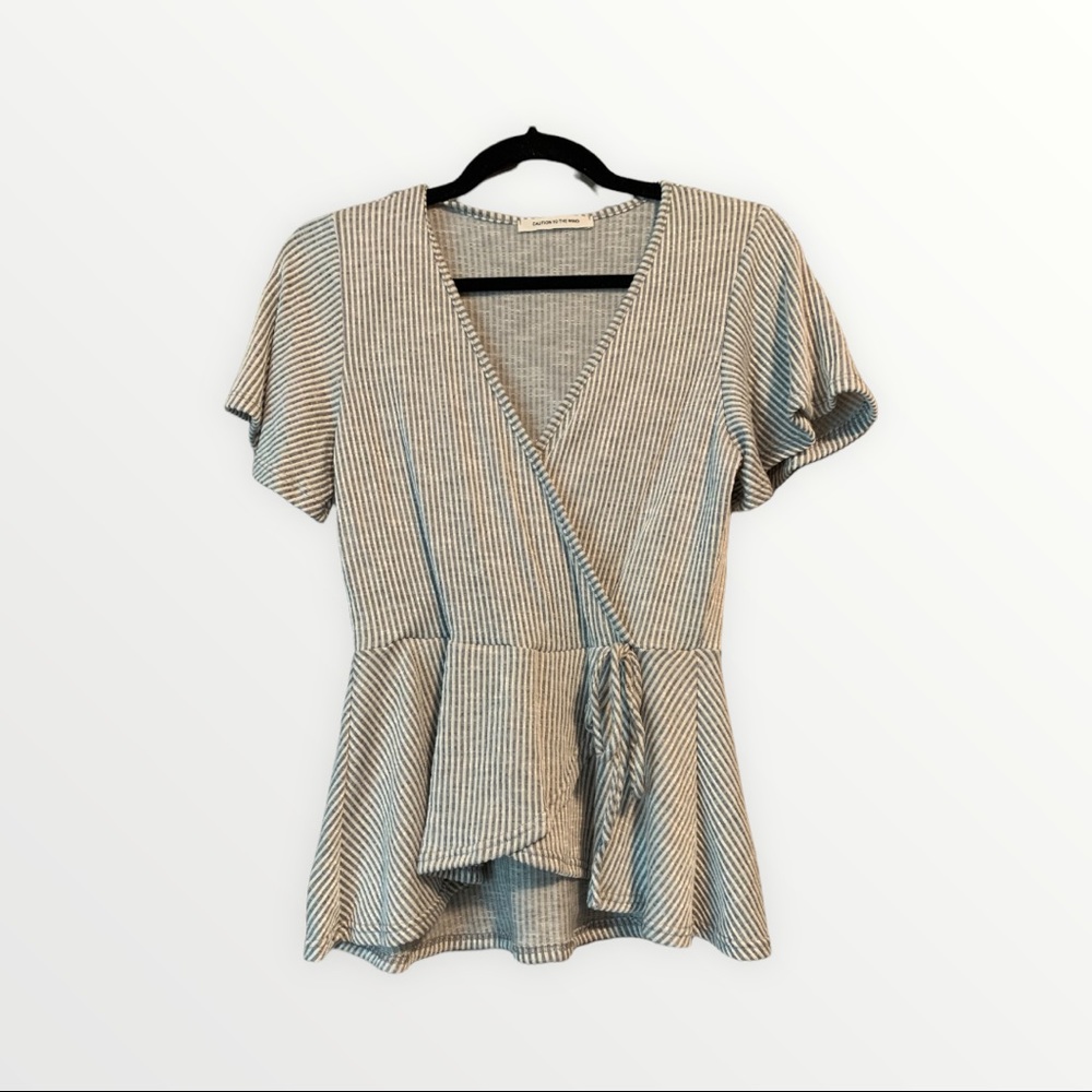 Caution to the Wind Wrap Top